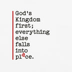 Kingdom First — All in Place Tee